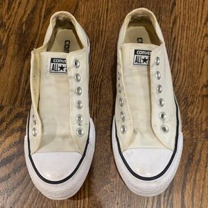 White platform converse - just need to add laces